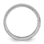 Sterling Silver Rhodium-plated CZ 3mm Eternity Band - Product Photo