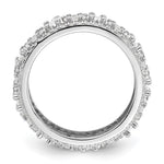 Sterling Silver Rhodium-plated CZ Eternity Band - Product Photo