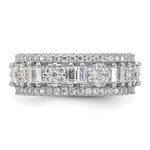 Sterling Silver Rhodium-plated CZ Eternity Band - Product Photo