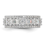 Sterling Silver Rhodium-plated CZ Eternity Band - Product Photo