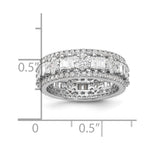 Sterling Silver Rhodium-plated CZ Eternity Band - Product Photo