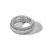 Sterling Silver Rhodium-plated CZ Eternity Band - Product Photo