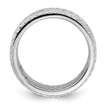 Sterling Silver Rhodium-plated 6mm CZ Eternity Band - Product Photo