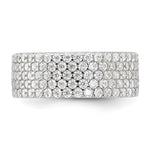 Sterling Silver Rhodium-plated 6mm CZ Eternity Band - Product Photo
