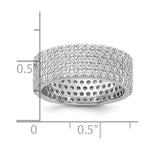 Sterling Silver Rhodium-plated 6mm CZ Eternity Band - Product Photo