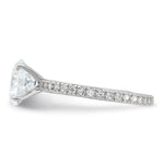 Sterling Silver Rhodium-plated 8mm CZ Solitaire Eternity Engagement Ring - Product Photo