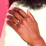 Sterling Silver Rhodium-plated Children's Enamel Donut Ring - Product Photo