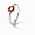 Sterling Silver Rhodium-plated Children's Enamel Donut Ring - Product Photo