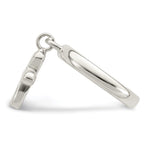 Sterling Silver Solid Cross Dangle Ring - Product Photo