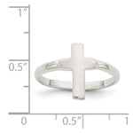 Sterling Silver Solid Cross Ring - Product Photo