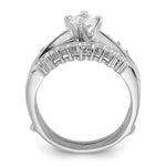 Sterling Silver Rhodium-plated CZ Ring Set - Product Photo