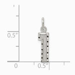 Sterling Silver Rhodium-plated Diamond-cut 