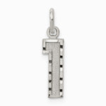 Sterling Silver Rhodium-plated Diamond-cut 