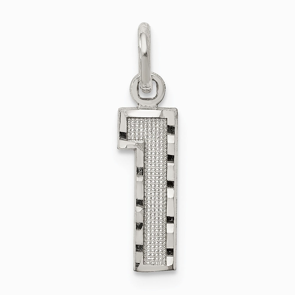 Sterling Silver Rhodium-plated Diamond-cut 