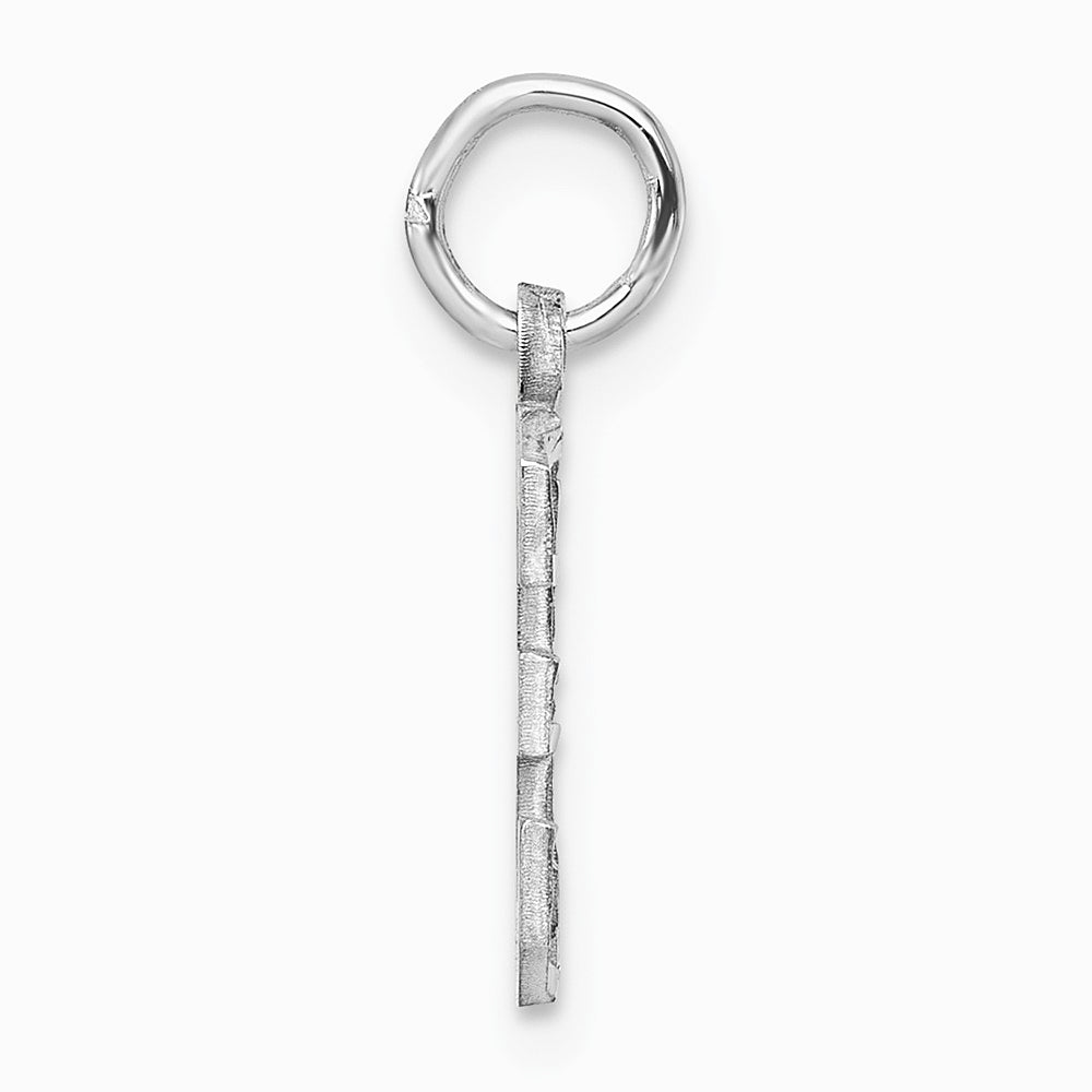 Sterling Silver Rhodium-plated Diamond-cut 