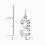 Sterling Silver Rhodium-plated Diamond-cut 