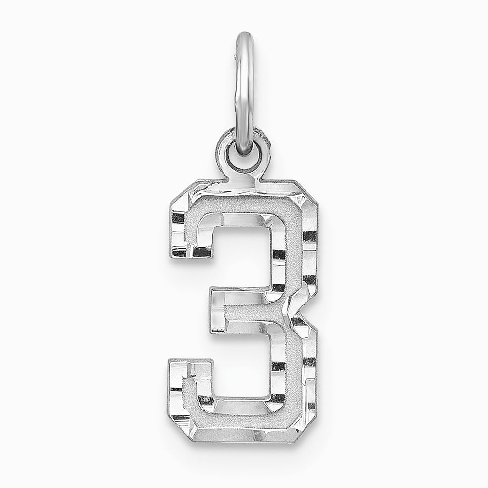 Sterling Silver Rhodium-plated Diamond-cut 