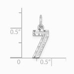 Sterling Silver Rhodium-plated Diamond-cut 