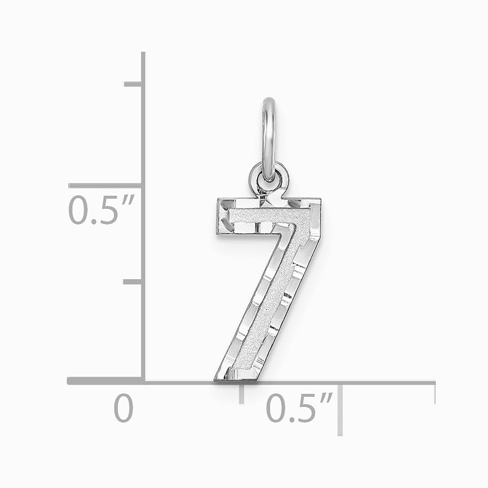 Sterling Silver Rhodium-plated Diamond-cut 