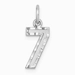 Sterling Silver Rhodium-plated Diamond-cut 