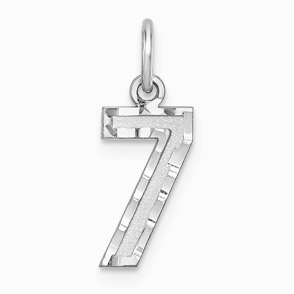Sterling Silver Rhodium-plated Diamond-cut 