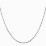 Sterling Silver Rhodium-plated 1.25mm Round Spiga Chain Necklace 14"-30" - Product Photo