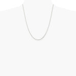 Sterling Silver Rhodium-plated 1.25mm Round Spiga Chain Necklace 14"-30" - Product Photo