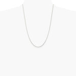 Sterling Silver Rhodium-plated 1.25mm Round Spiga Chain Necklace 14"-30" - Product Photo