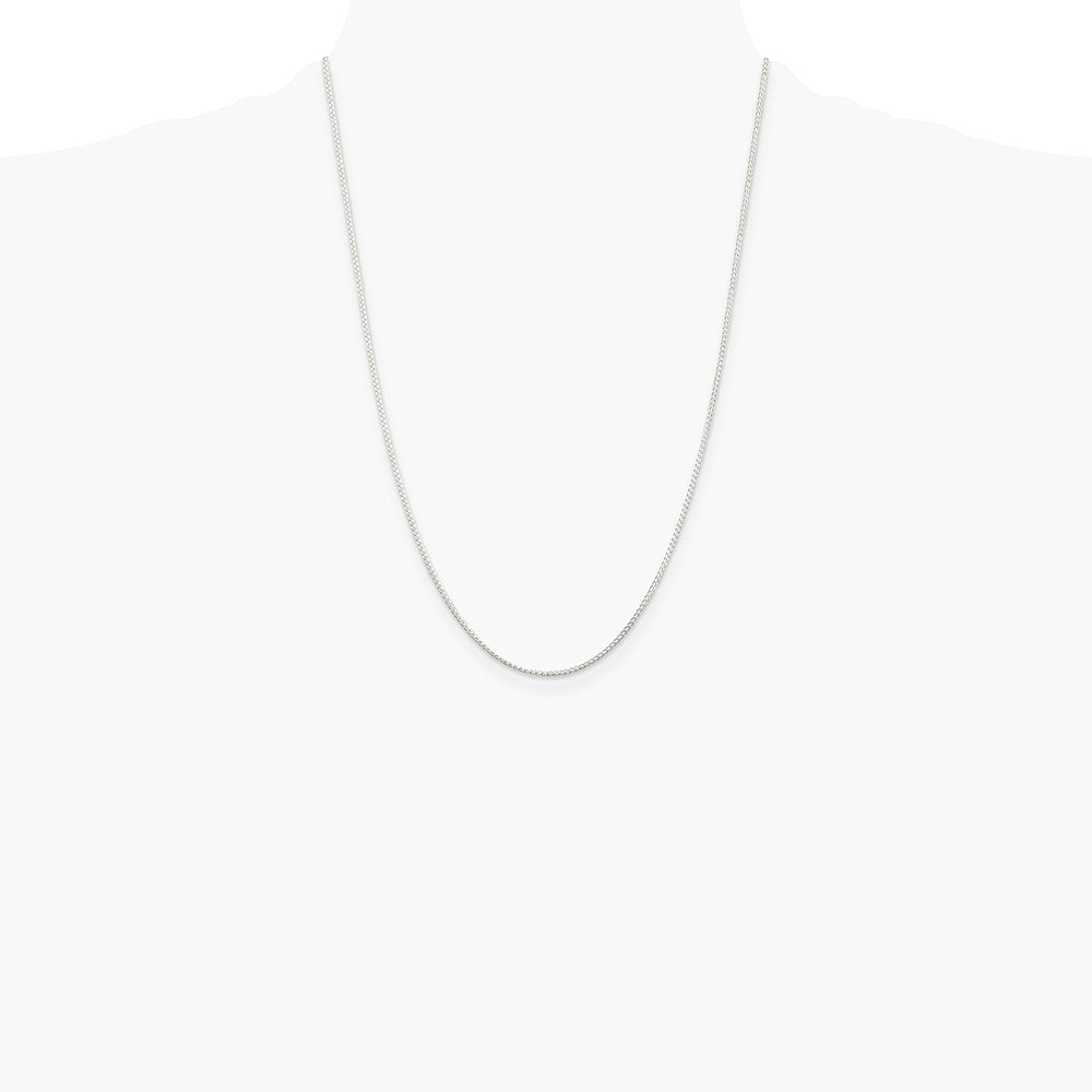 Sterling Silver Rhodium-plated 1.25mm Round Spiga Chain Necklace 14"-30" - Product Photo