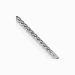 Sterling Silver Rhodium-plated 1.25mm Round Spiga Chain Necklace 14"-30" - Product Photo