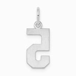Sterling Silver/Rhodium-plated Polished Number 5 Charm - Product Photo