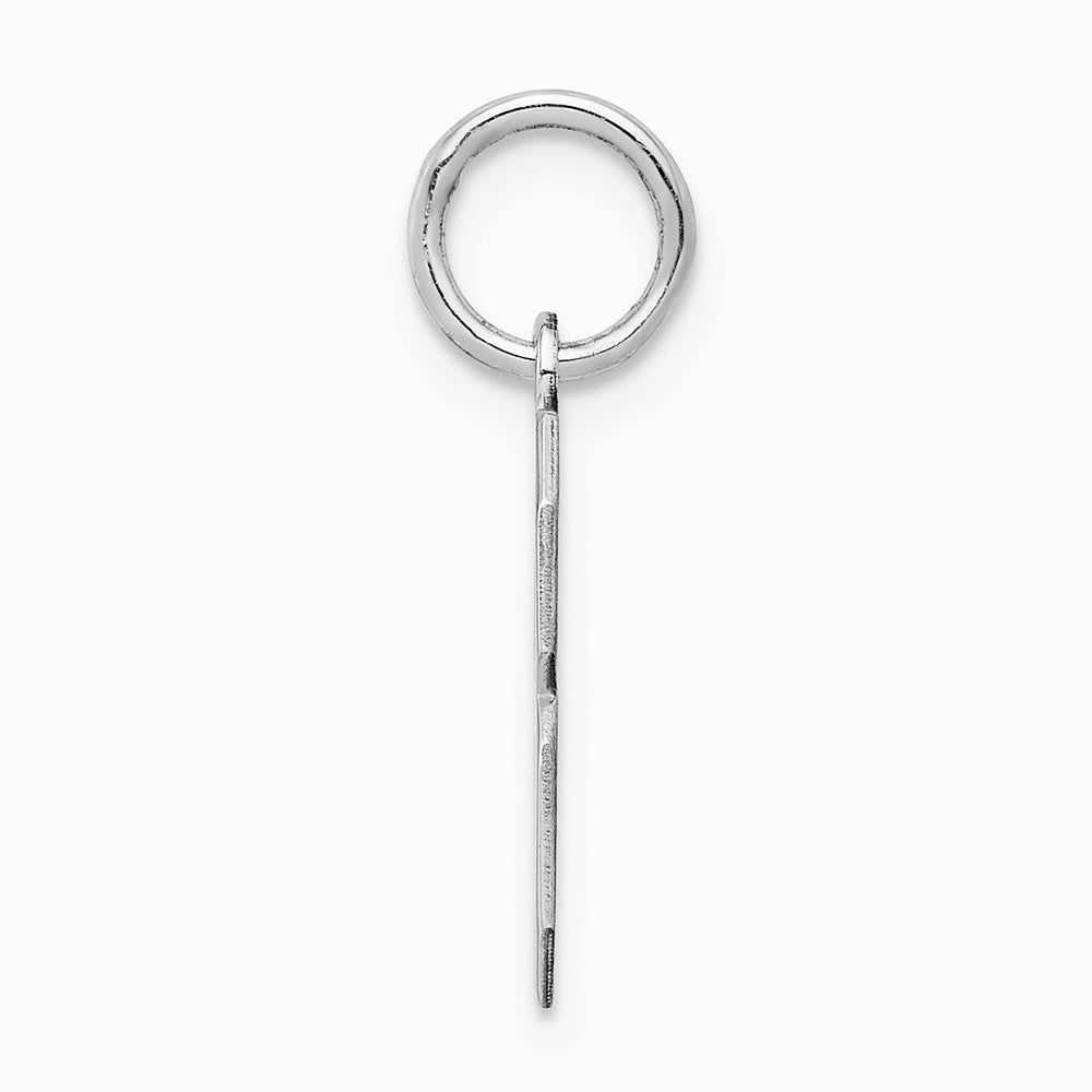 Sterling Silver/Rhodium-plated Polished Number 8 Charm - Product Photo