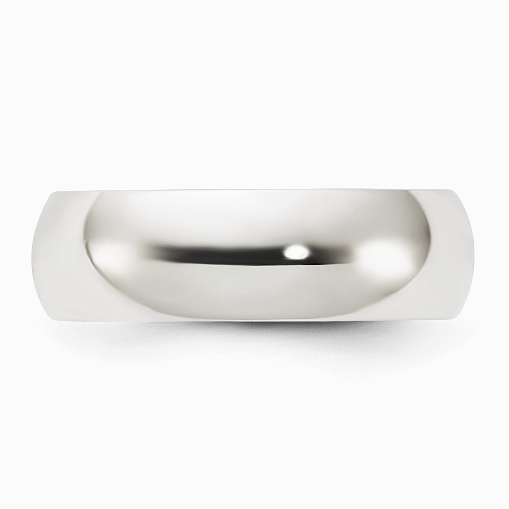 Sterling Silver 6mm Half-Round Size 10 Band - Product Photo
