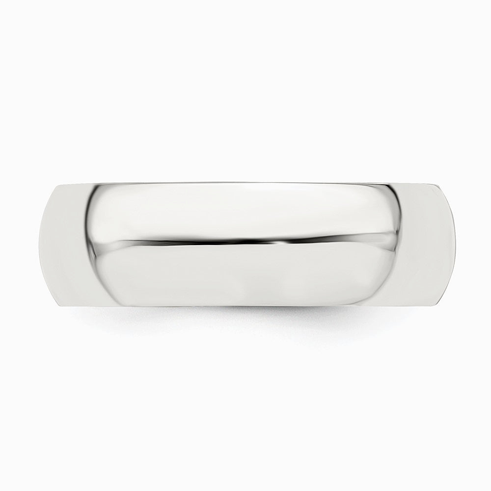 Sterling Silver 6mm Half-Round Size 10 Band - Product Photo