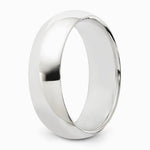 Sterling Silver 6mm Half-Round Size 10 Band - Product Photo