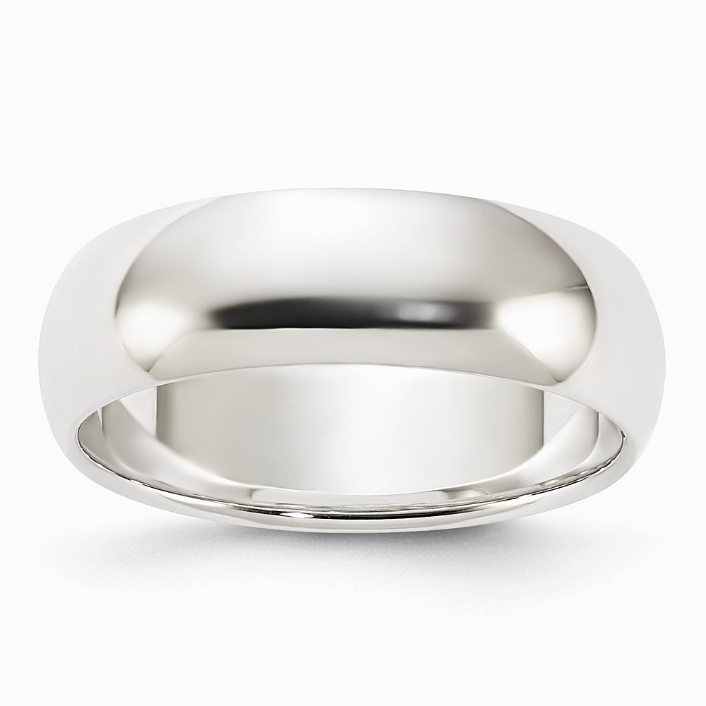 Sterling Silver 6mm Half-Round Size 10 Band - Product Photo