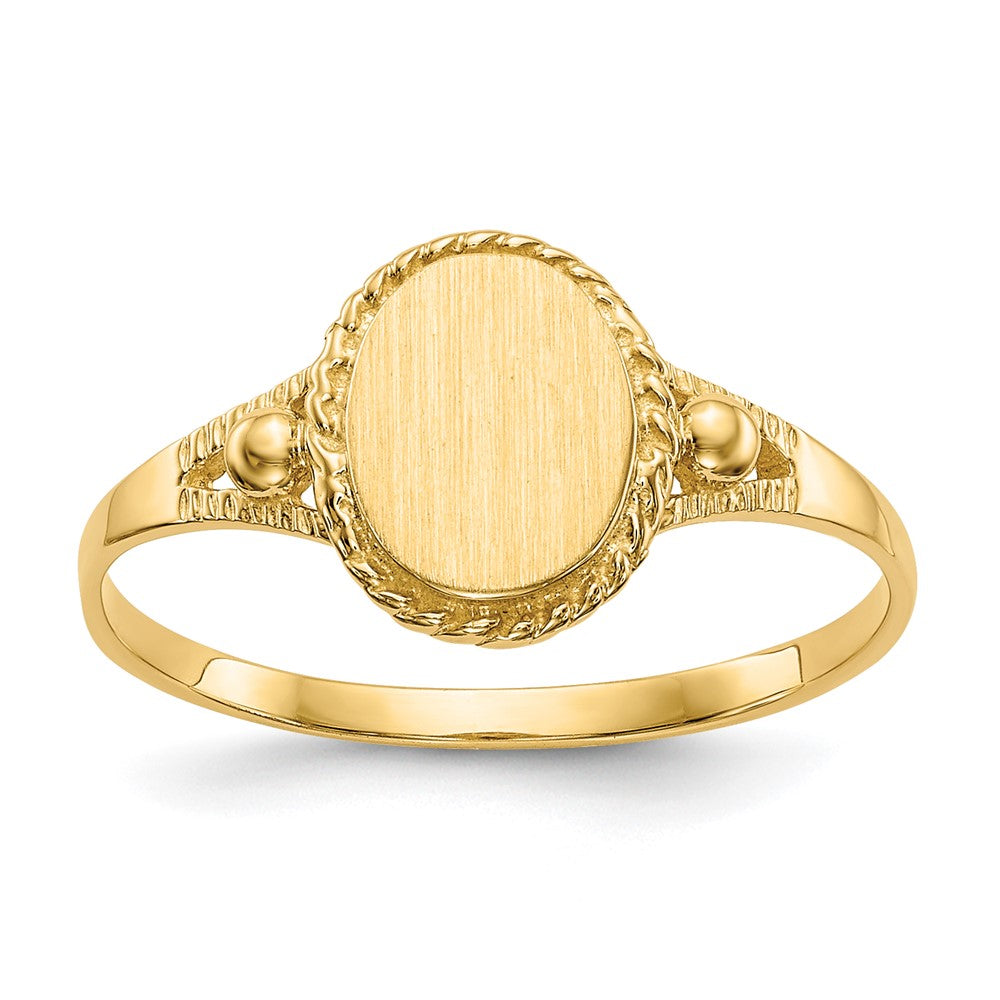 14k Childs Fancy Signet Ring - Product Photo