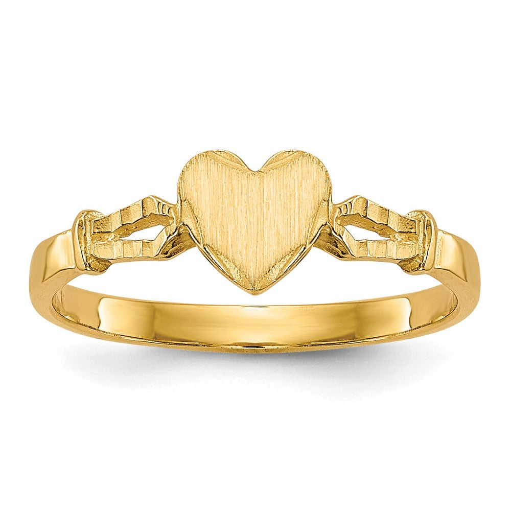 14K Yellow Gold Children's Heart Ring