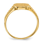 14k 7.5x6.0mm Child's Open Back Signet Ring - Product Photo