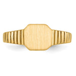14k 7.5x6.0mm Child's Open Back Signet Ring - Product Photo