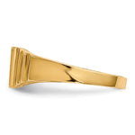 14K Rectangular Satin Baby Signet Ring - Product Photo