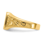 14K Square Polished Baby Signet Ring - Product Photo
