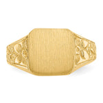 14K Square Polished Baby Signet Ring - Product Photo