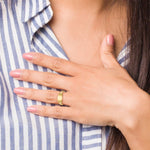 14K Polished Rectangular Baby Signet Ring - Product Photo