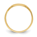 14K Polished Rectangular Baby Signet Ring - Product Photo
