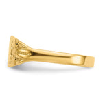 14K Polished Rectangular Baby Signet Ring - Product Photo