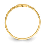 14K Polished Square Baby Signet Ring - Product Photo
