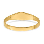 14K Polished Square Baby Signet Ring - Product Photo