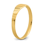 14K Polished Square Baby Signet Ring - Product Photo