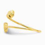 14K Yellow Gold Polished Adjustable Moon and Star Ring - Product Photo